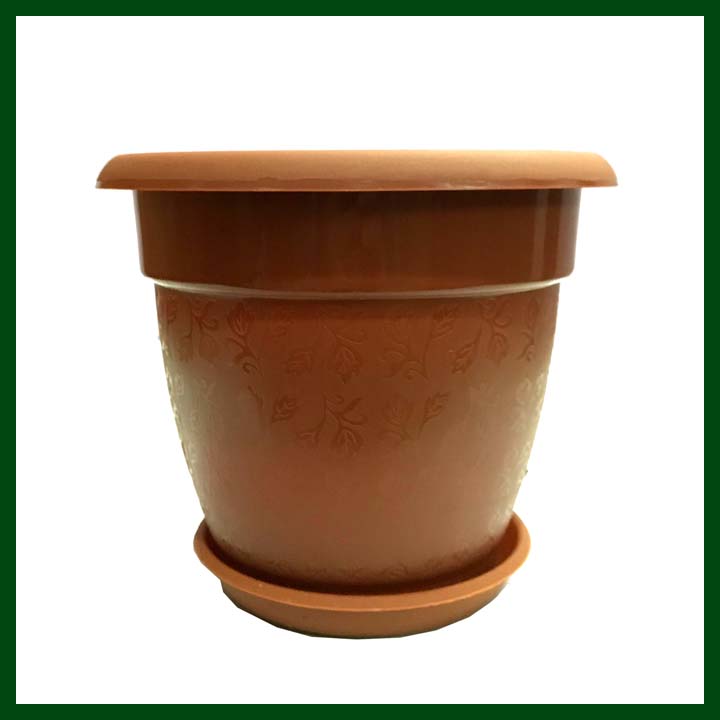 Round Pot with base tray (Plastic)