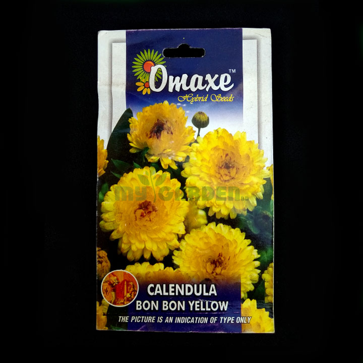 Calendula Bon Bon Yellow – (50 seeds) – Omaxe - Indian