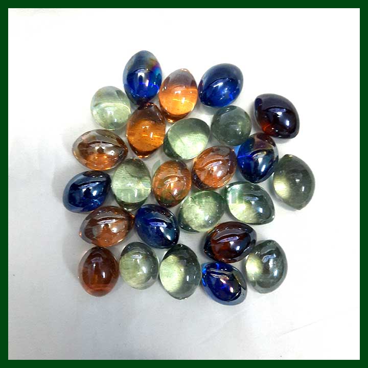 Pebbles - Multicolor Glossy Marble - 31 to 32mm - 300g - MGTA2066