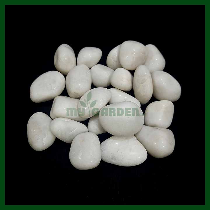 - Ivory White Pebbles - Glossy - (30 to 50 mm) - MGSP6034