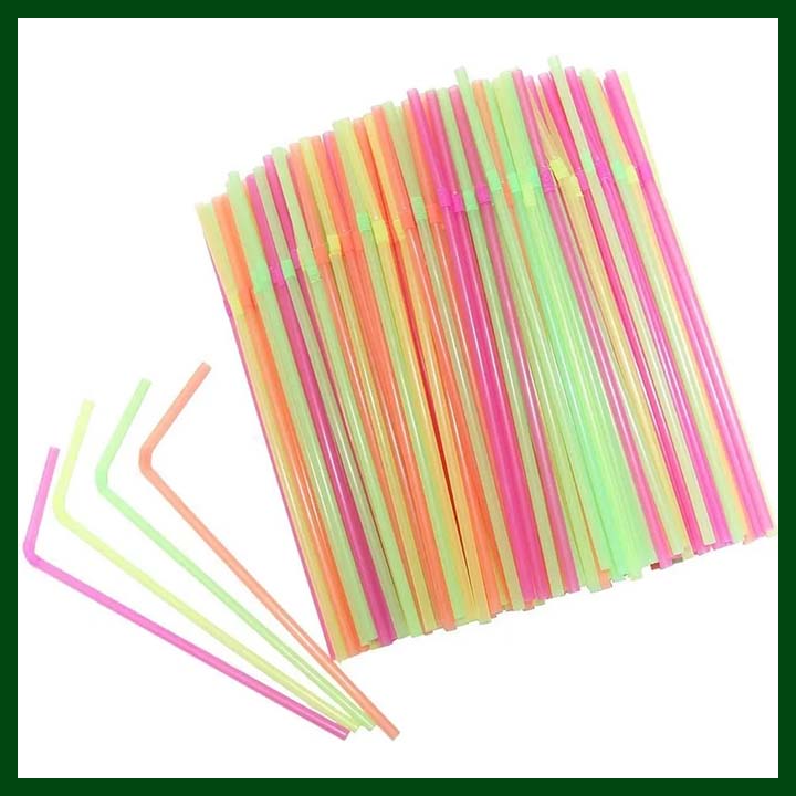 Flexible Juice Straw - 100pcs